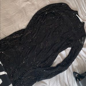 Black Sequin Dress